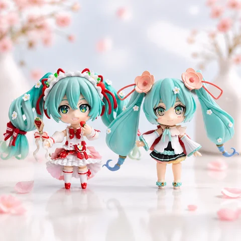Hatsune Miku Strawberry Cake 1939 1940 15th Anniversary Q Version Anime Action Figure PVC Collectible Model Desktop Decoration