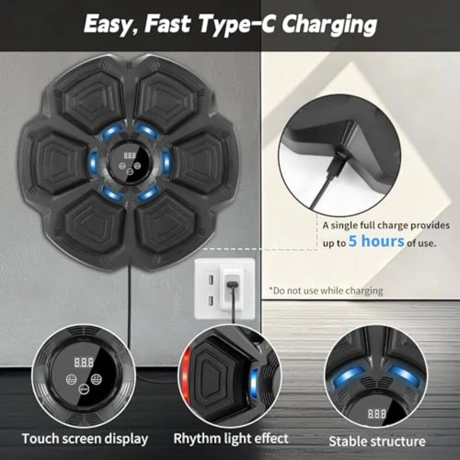 Interaktywna, ścienna maszyna do ćwiczeń muzycznych z rękawicami dla dorosłych i sprzęt do treningu fitness w dużych rozmiarach do użytku domowego, zapewniający zabawę.