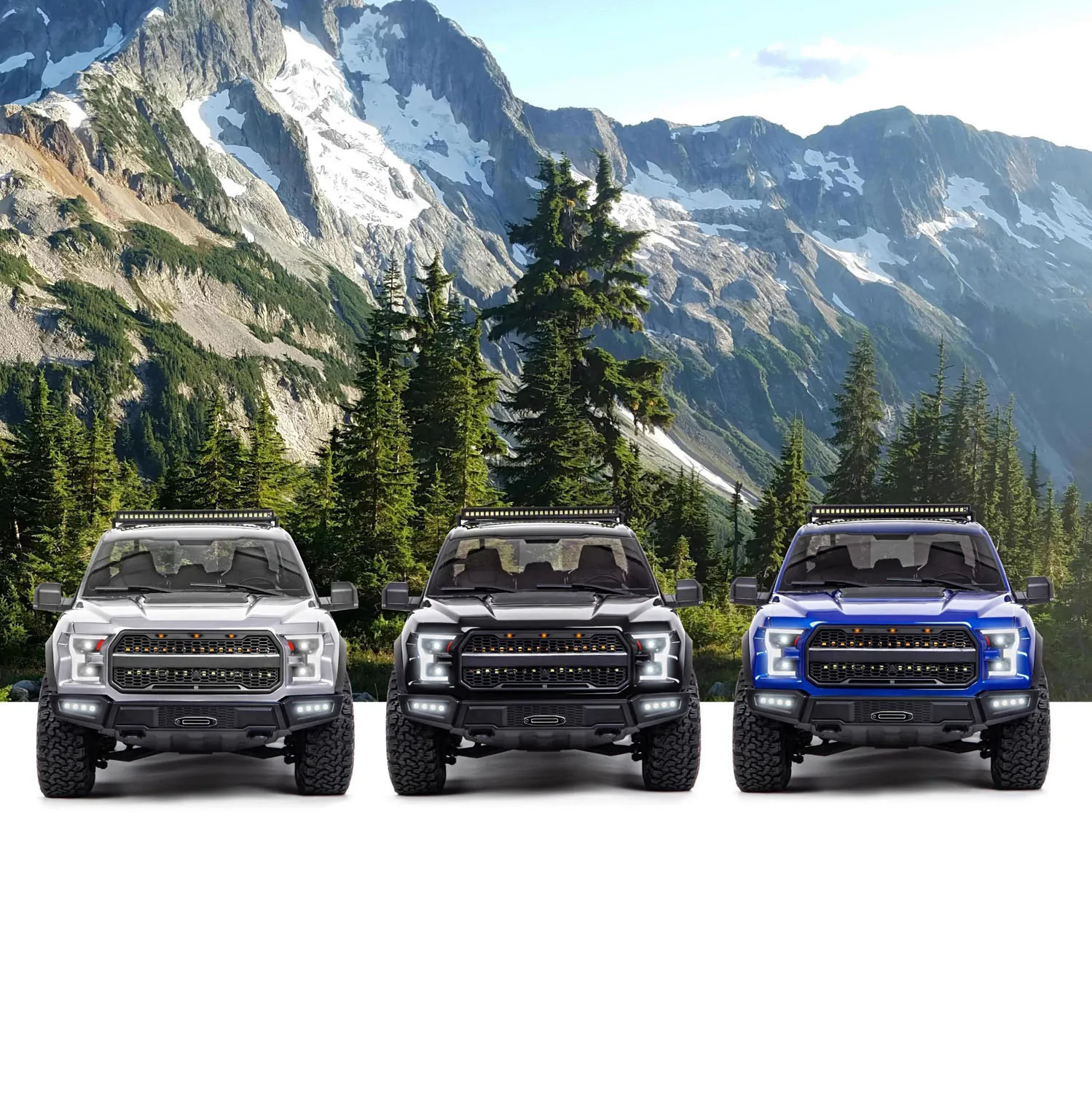 RCピックアップトラック F150 電動 1/8 クローラーカー 2速 2.4Gリモートコントロール オフロード車 4WDアクスルロック ライト おもちゃ モデル ギフト