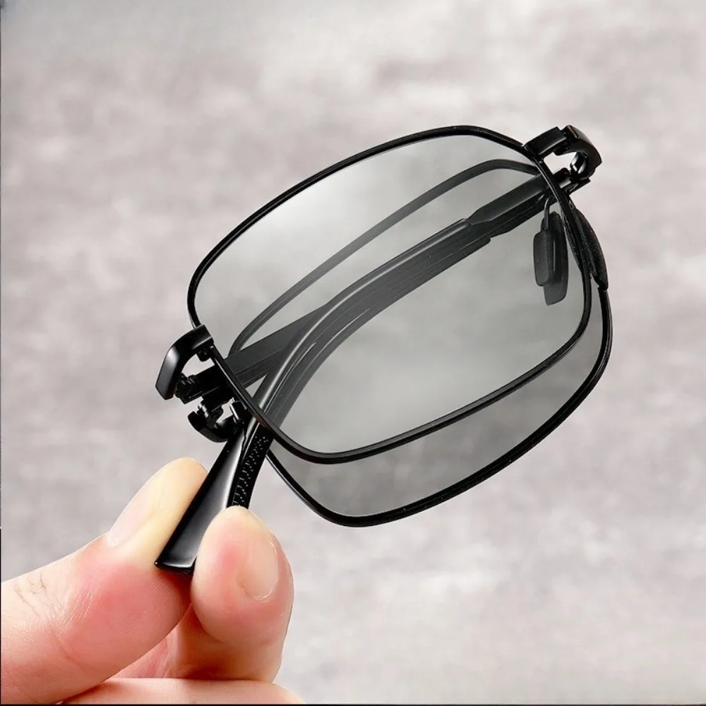 3PC Mode Klapp Photochrome Sonnenbrille Outdoor Polarisierte Fahren Sonnenbrille Fahren mit Legierung Rahmen Quadratische Gläser für Männer – Detail 4