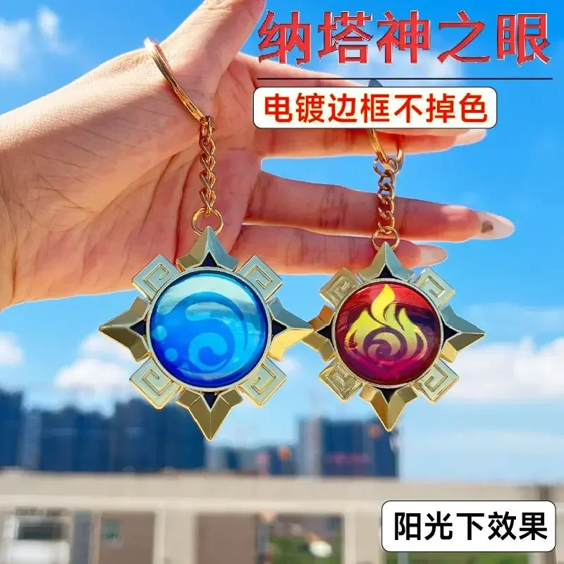 Nod-Krai Natlan Fontaine Inazuma Mondstadt Light Pervious مفتاح سلسلة 7 عنصر عين الله الأصلي تأثيري الدعائم لعبة كيرينغ