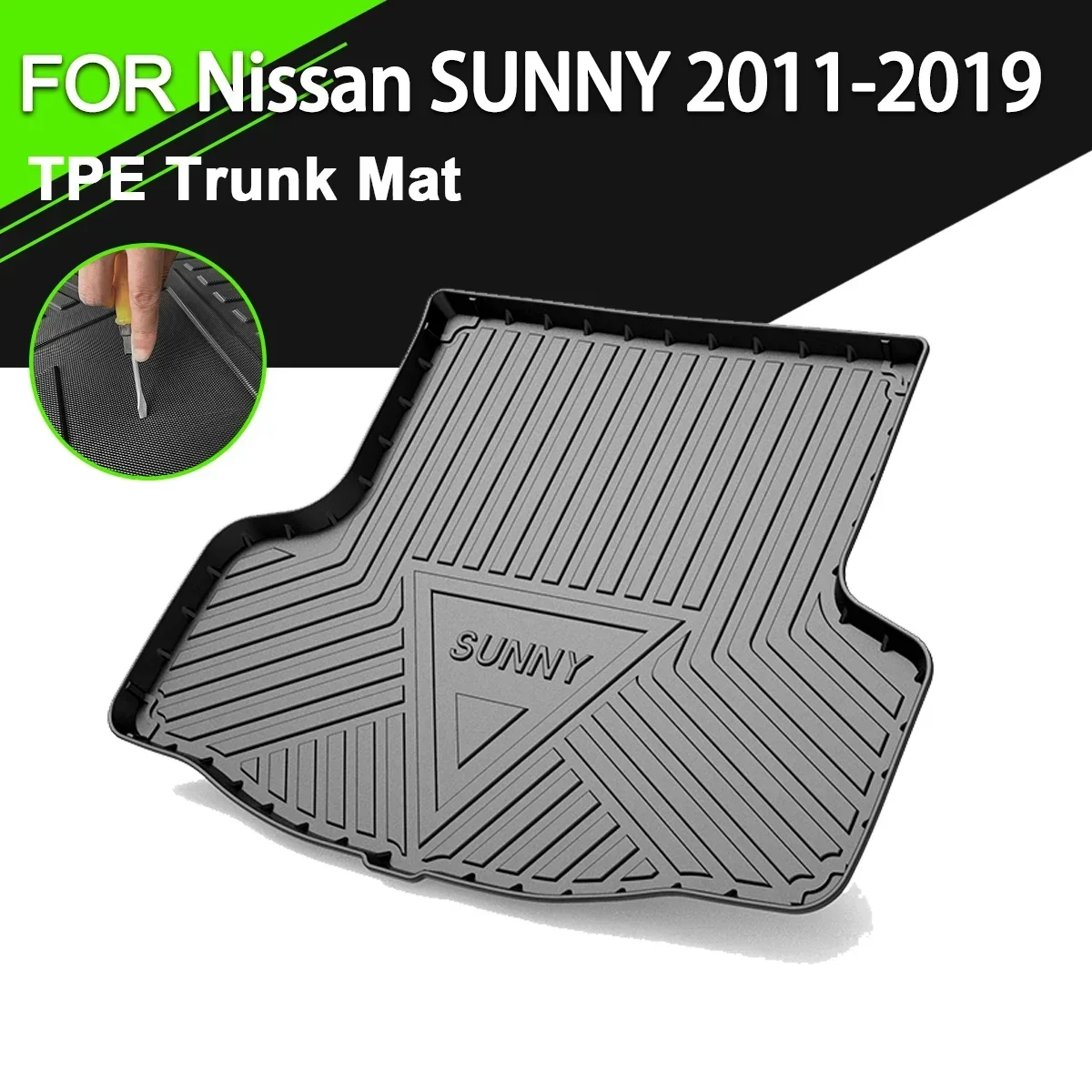 

Car Rear Trunk Cover Mat For Nissan SUNNY 2011-2019 TPE Waterproof Non-Slip Rubber Cargo Liner Accessories