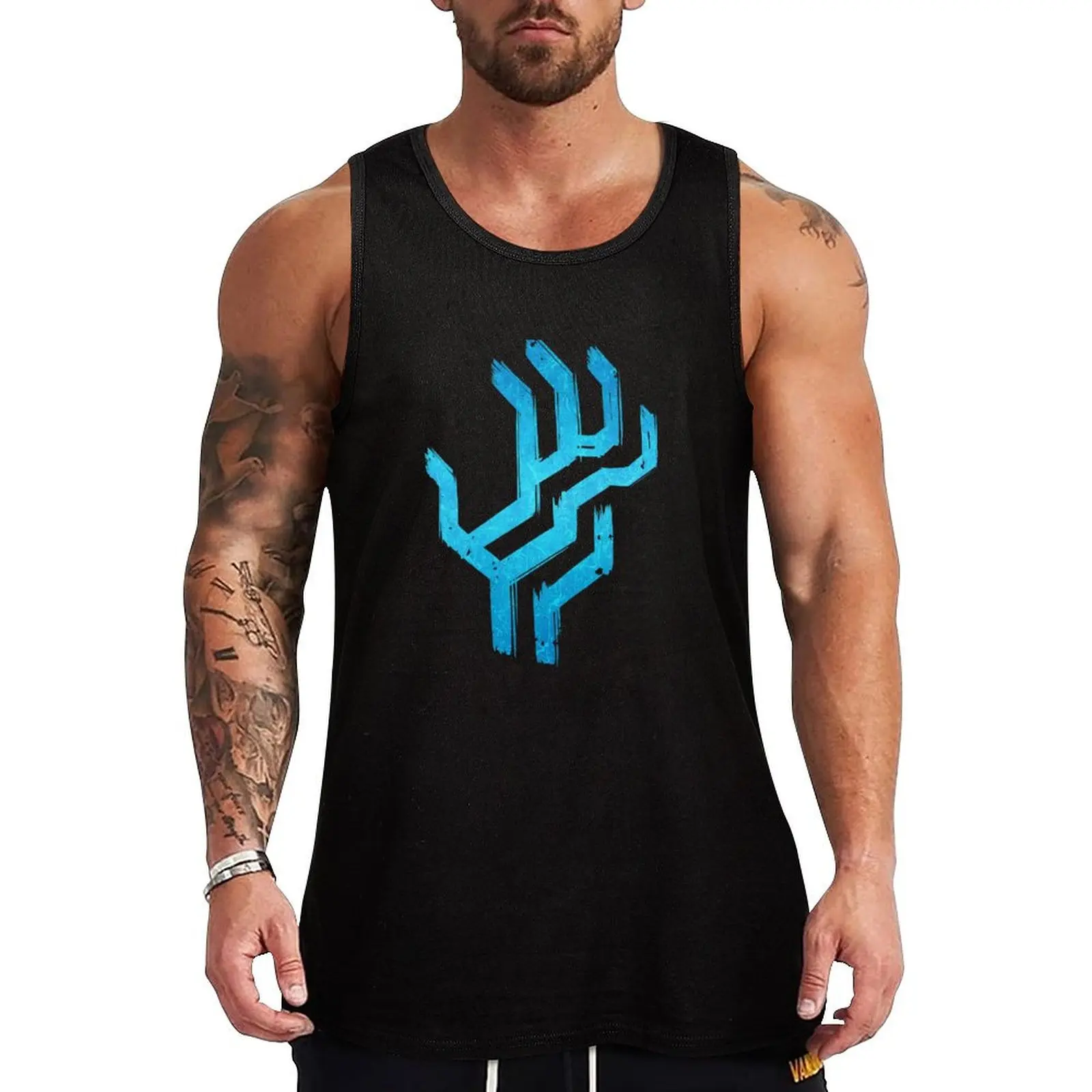 

Fenris - Lyrium Ghost Tank Top Plain Basic Tank Top Cotton Soft Sleeveless Tee