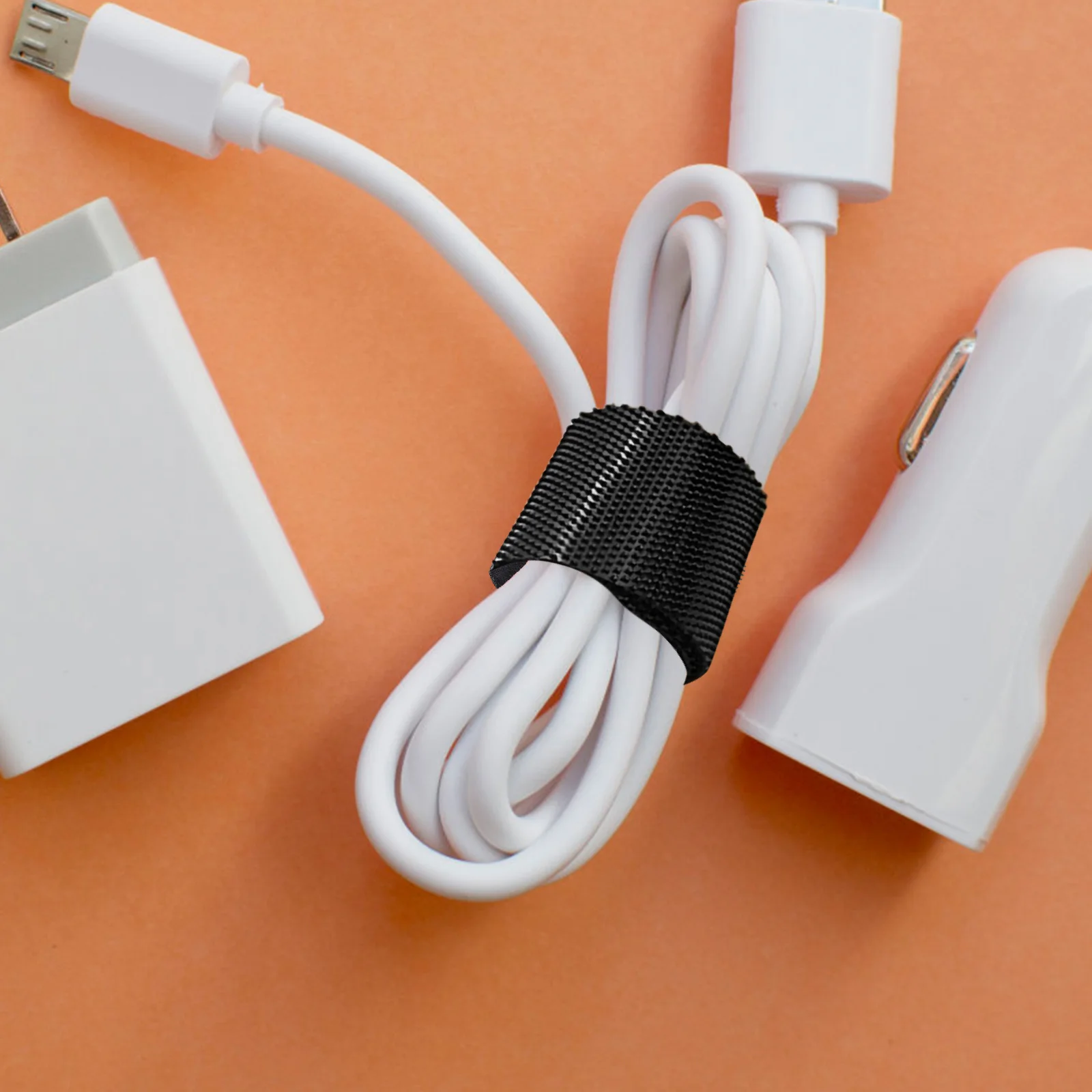 

1 Roll Hook and Loop Tape Reusable Self Adhesive Cable Management Tape Heavy Duty Cable Tie Strip for Office Home Carpet Fixing