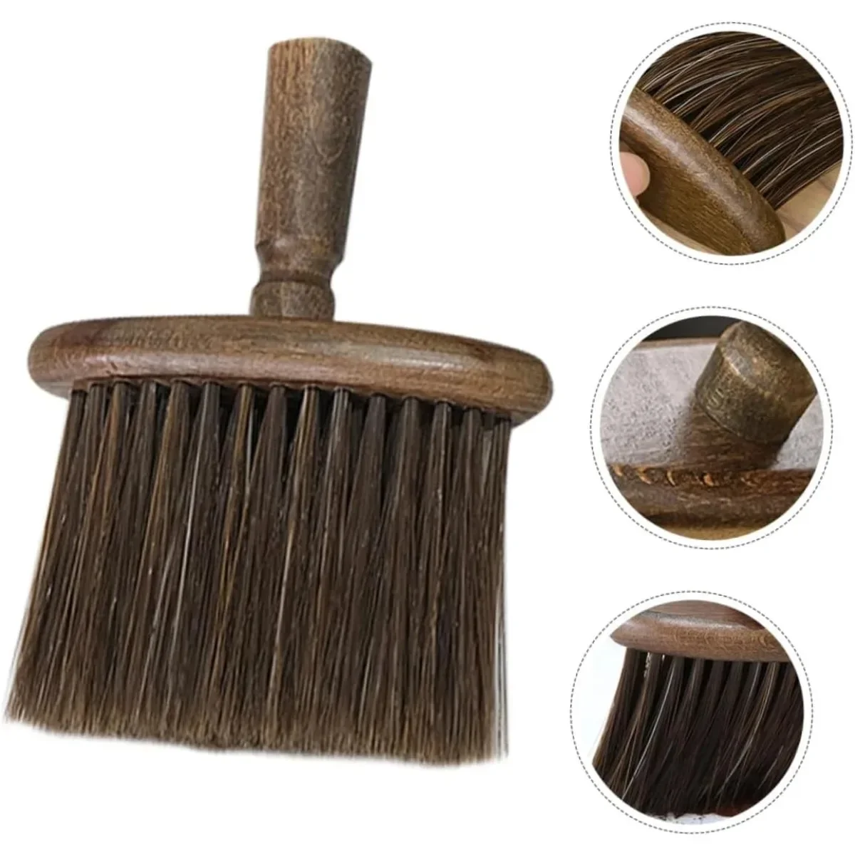 1PC Walnut Wood Brush Coffee Grinder Cleaner Soft Bristle Multi-Use for Keyboards Laptops Cameras Car Interior Detailing Tool
