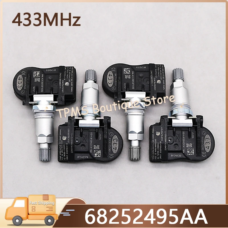 68252495AA 433MHz TPMS Sensor Tire Temperature Monitor For Alfa Romeo Giulia Stelvio Maserati Ghibli Levante Jeep Grand Cherokee