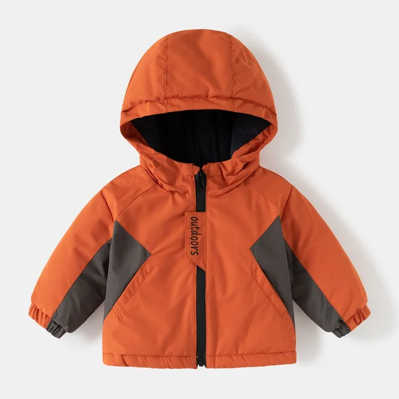 Boys Hooded Puffer Jacket Autumn Winter Kids Cotton Coat Toddler Outdoor Windbreaker Toddler Boy Warm Clothes