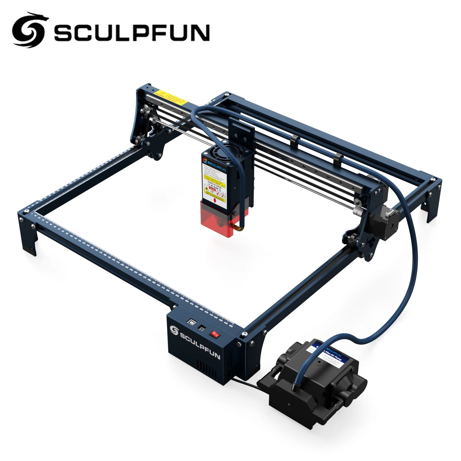 SCULPFUN S30 PRO MAX 120W Laser Engraver Automatic Air-assist System 20W Laser Module Cutting Machine 410x400mm Engraving Area