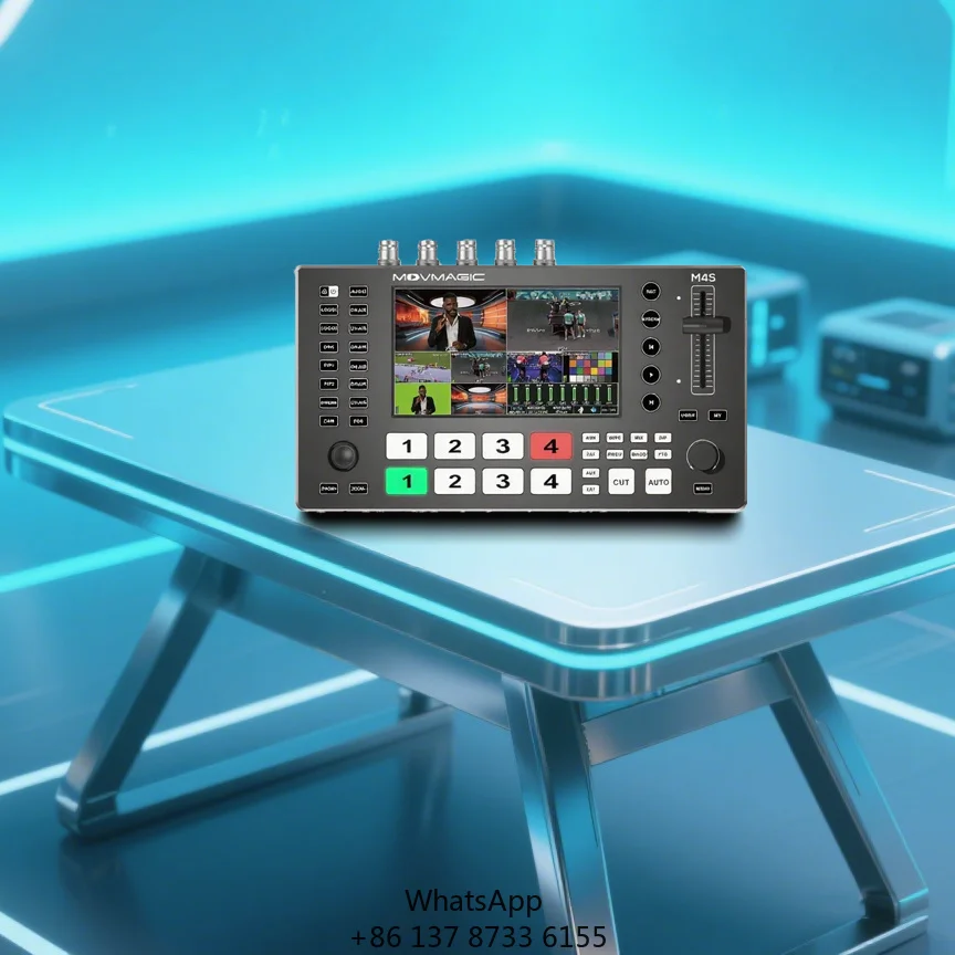 Movmagic 4K HD MI Video Mixer Switcher With For Output Metal Body 5-channel Multi View For Live Streaming