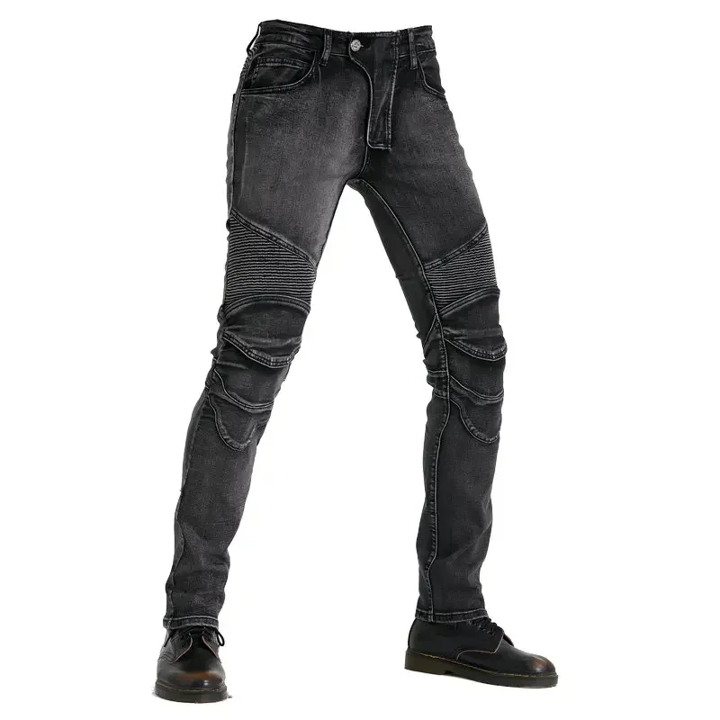 VOLERO 2022 Men's Motorcycle Pants Motorcycle Jeans Protective Gear Riding Travel Motorcycle Trousers Belt Protective Gear Retro