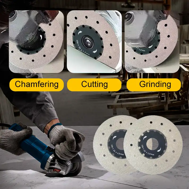 1Pc 4-Inch Cutting Blade For Stone Ceramic Porous Widened Rock Slabs Cutting Disc 100mm Slate Flat Grinding Cutting Blade