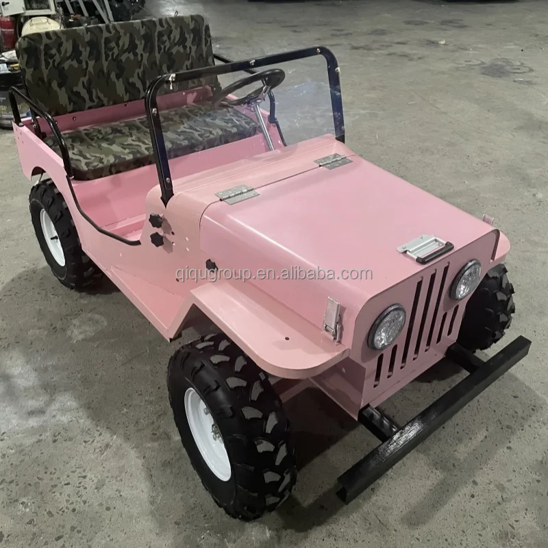 

Commercial-Grade Carbon Steel Frame with Hydraulic Suspension & Triple Speed 48V Two-seater Electric Jeep Car