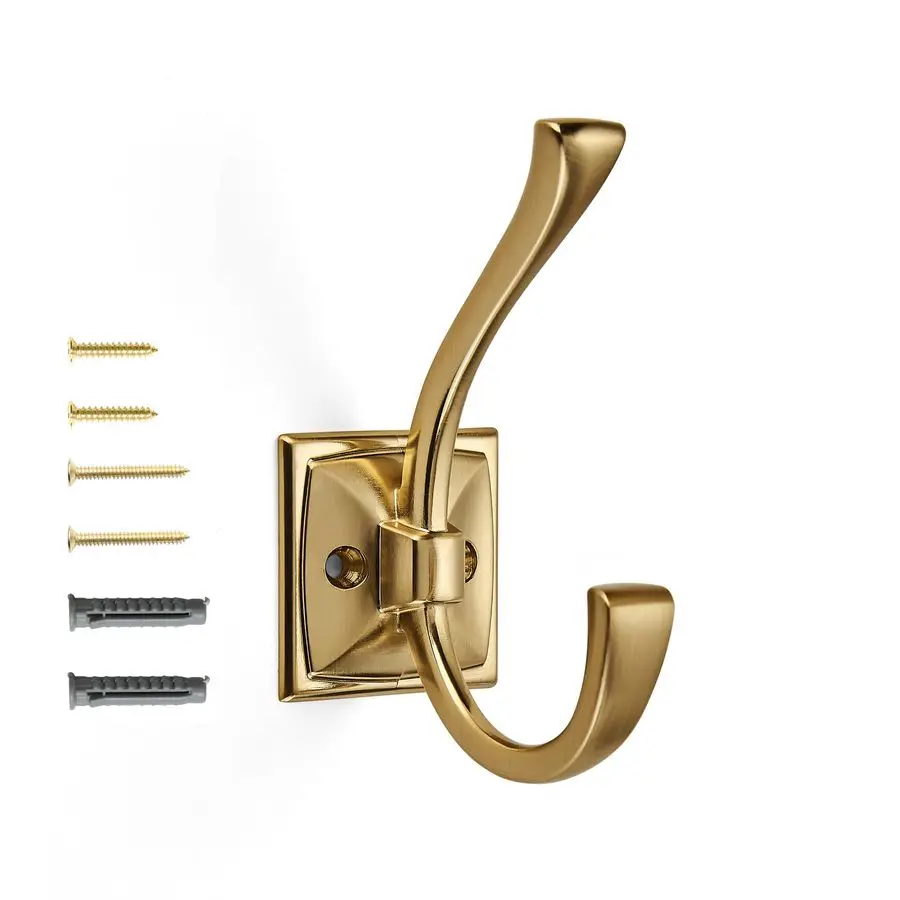 

Vintage Wall Hooks,10 Pack Coat Hooks Hardware Towel Hooks for Hanging Coats Champagne Bronze Robe Hooks Wall Mounted with Screw