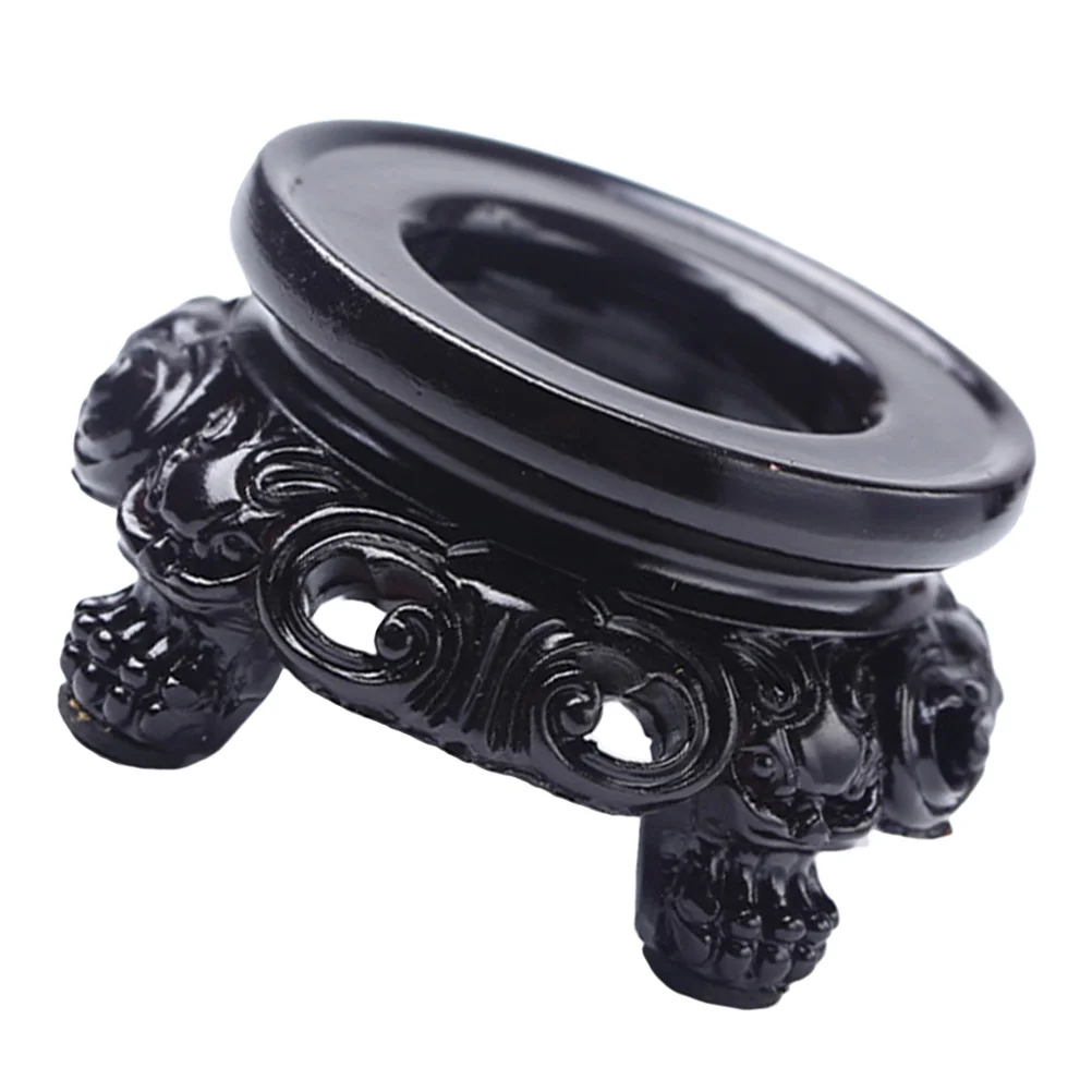 

1Pcs Hollow Base Crystal Ball Stand Resin Style Display Holder for Home Office Decor Desktop Adornment Vintage Craft