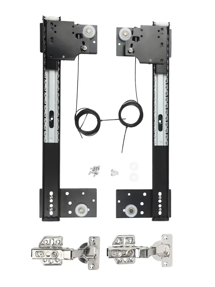 Butterfly door folding hidden swing door slide rail telescopic door track guide rail hardware Hot sales