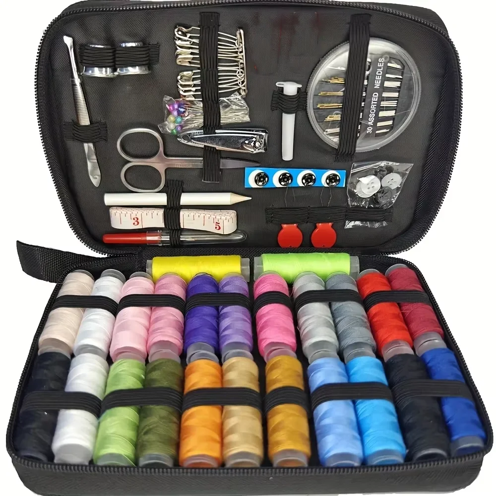 67/128-teiliges Nähset mit Nähzubehör und Zubehör, 24-Farben-Fäden, Nadel- und Faden-Set, Produkte für kleine Fixe