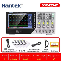 Hantek DSO4254C Digital Oscil 4 Channels 250MHz LCD PC USB +External Trigger+DVM+Automatic Range Function
