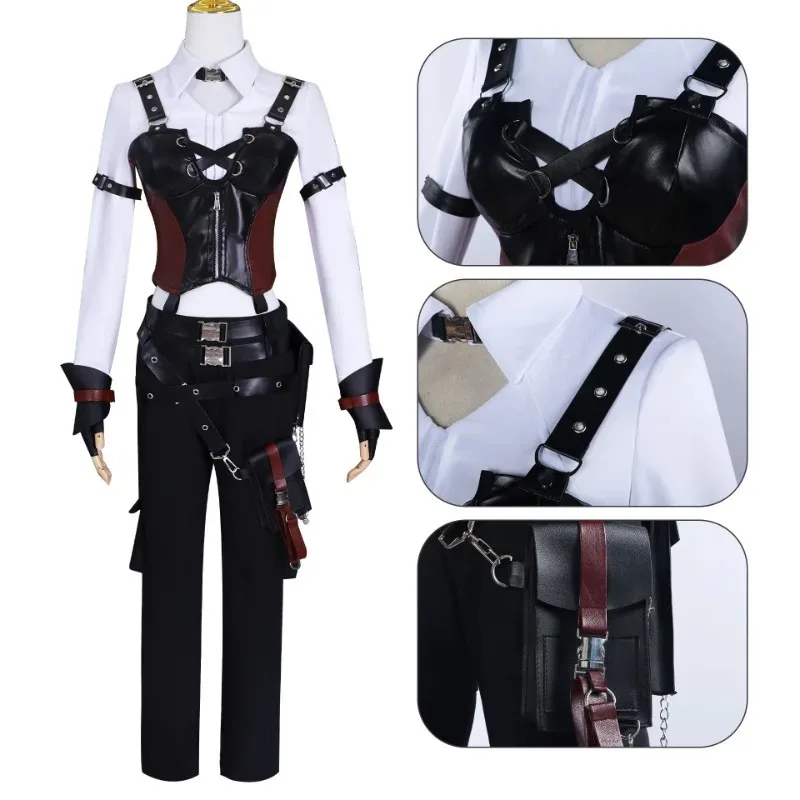 

Game Love and Deepspace Miss Hunter Cosplay Costumes Character Uniform Props Accessories Full Set Evolver Leather Suits Womenx;8