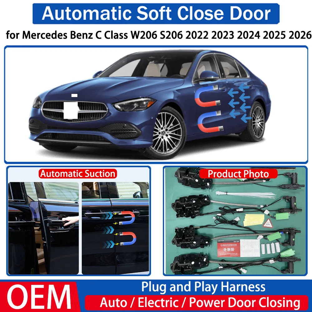 for Mercedes Benz C Class W206 S206 2022 2023 2024 2025 2026 Car Automatic Soft Close Door Electric Suction Auto Power Closing