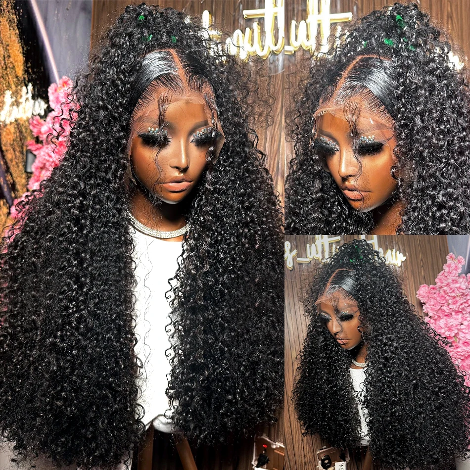 Rosabeauty 250 Density HD 13X6 Transparent Deep Loose Wave Curly Lace Frontal Wigs 13X4 Front Human Hair Wig