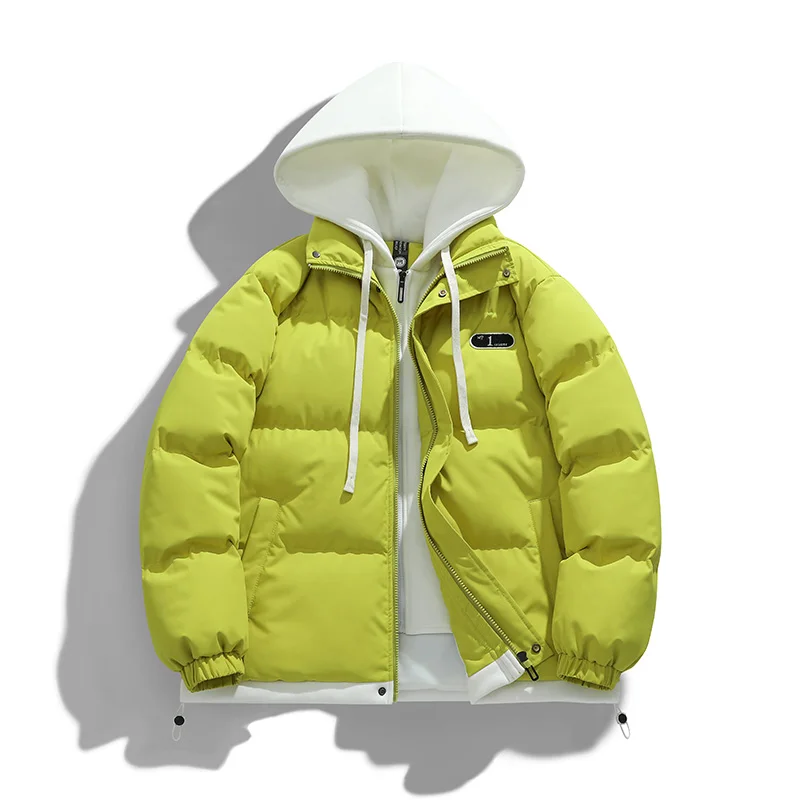 Winter Hooded Jacket Men Parkas Thicken Warm Coat Male Puffer Jackets Solid Color Casual Parka Men Women Fashion Clothes