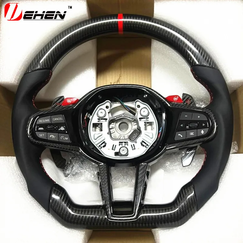 Carbon Fiber Car Steering Wheel G42 G21 G80 G05 G06 G07 G30 G42 G87 F90 F80 F87 F86 F20 F22 F34 F30 Steering Wheel For BMW G82