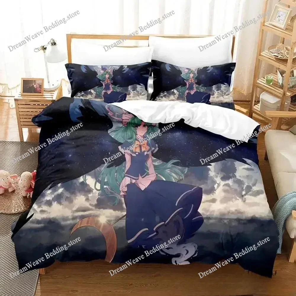 3D Print Anime Game Touhou Project Bedding Set Duvet Cover Bed Set Quilt Cover Pillowcase Comforter King Queen Size Boys Adult51