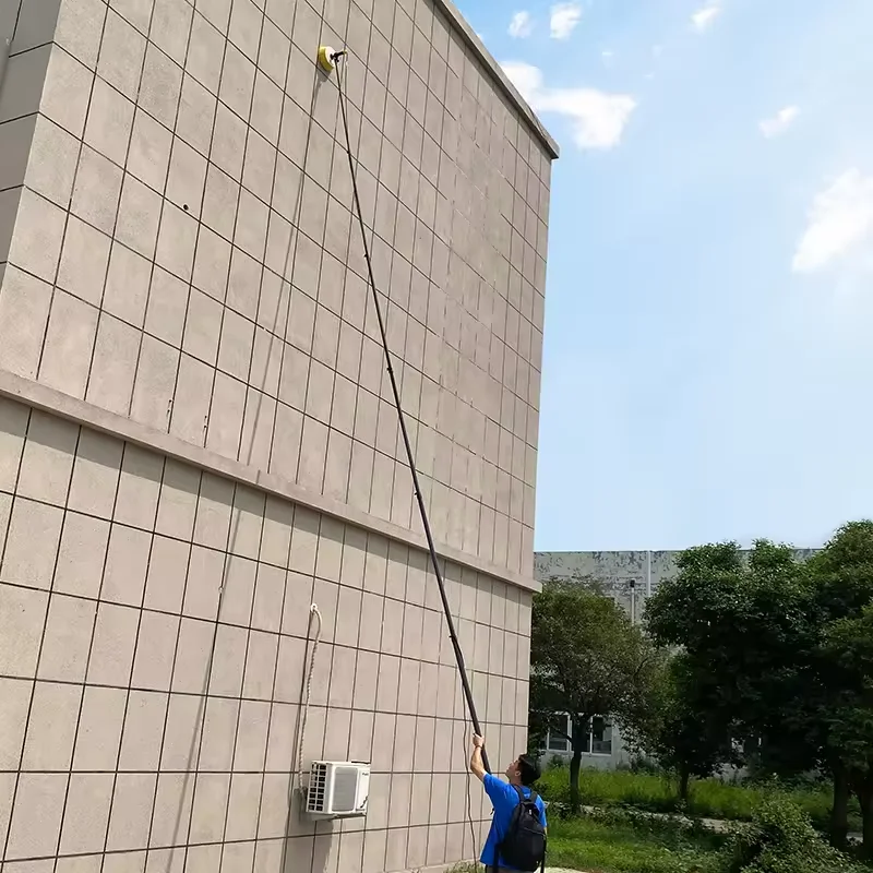 

12m High Rise Building Window Cleaning Carbon Fibre Pole High-Altitude Cleaning Water Spray Brush