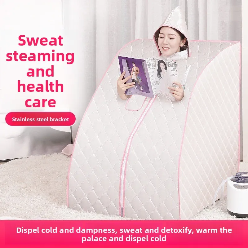 Household sauna box, sweat steaming health bucket, stainless steel bracket, warm palace, repel cold, dehumidify, sweat, detoxify