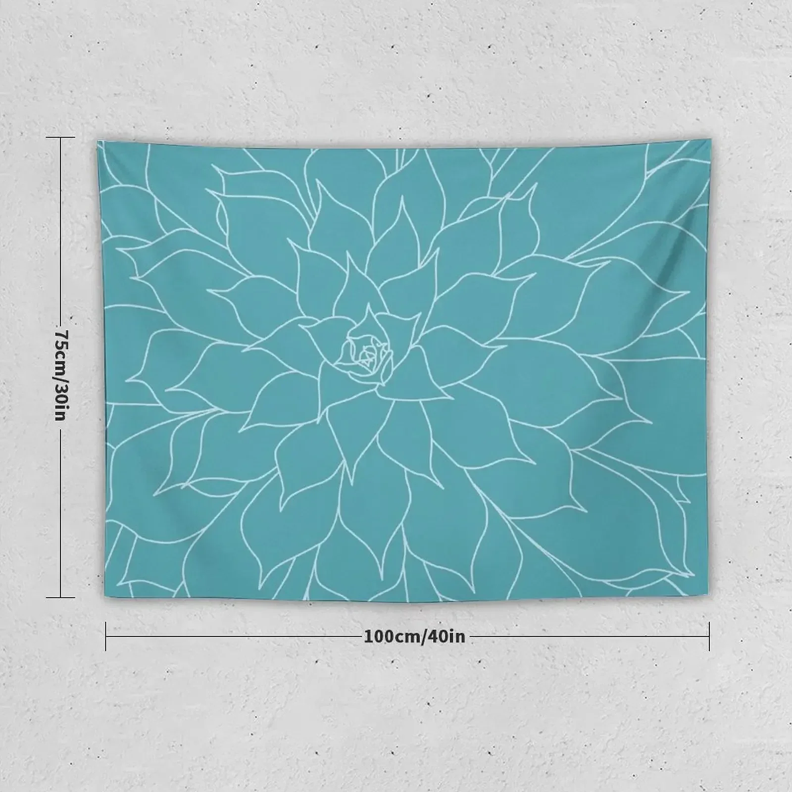 Turquoise Succulent Tapestry Room Decorations Aesthetic Decorations For Your Bedroom Wall Decor Tapestry