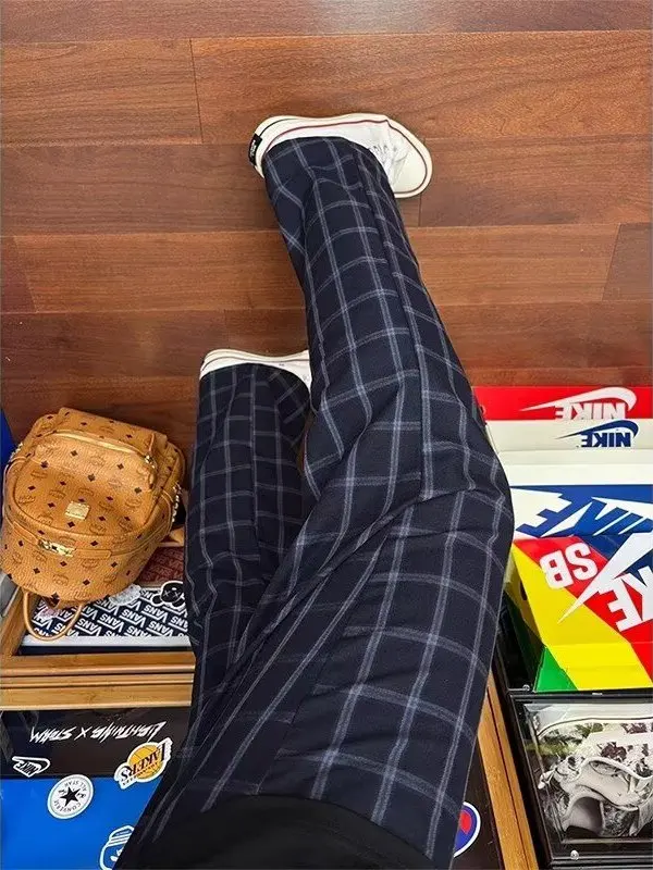 Pantalones deportivos informales para hombre, mallas rectas holgadas, pantalones largos, ropa diaria juvenil, finos, americanos, de verano