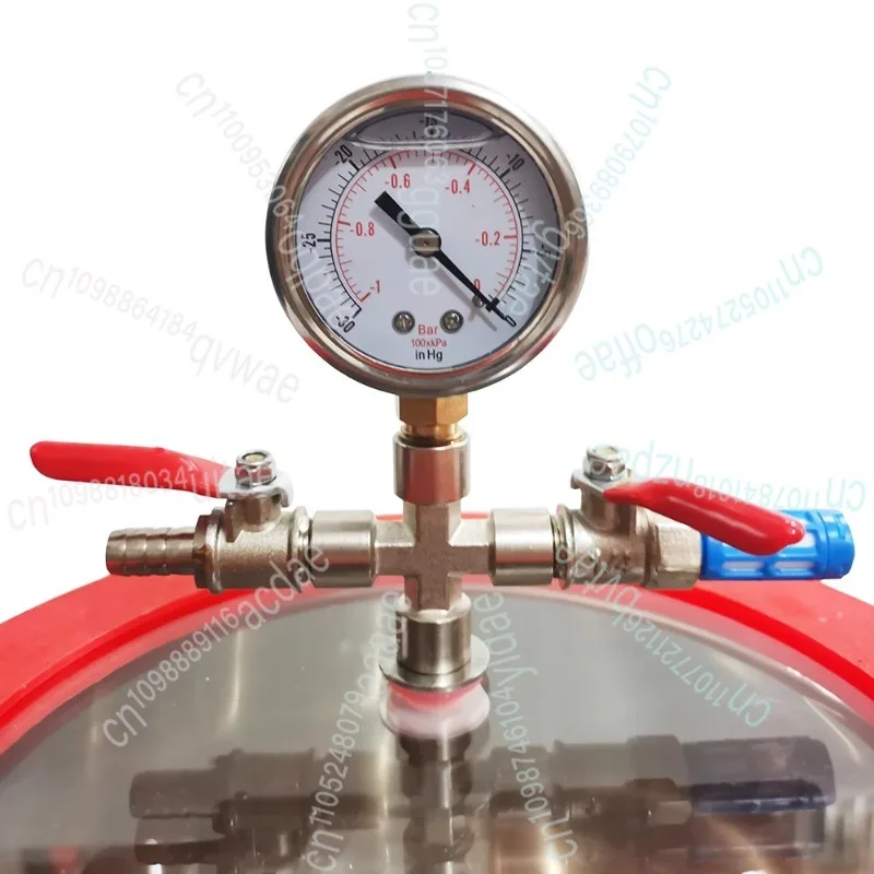 2 جالون 8L مكنسة من الفولاذ المقاوم للصدأ غرفة التفريغ فراغ إزالة الرغوة برميل لراتنجات السيليكون AB لاصق 20x24 سنتيمتر غطاء أكريليك