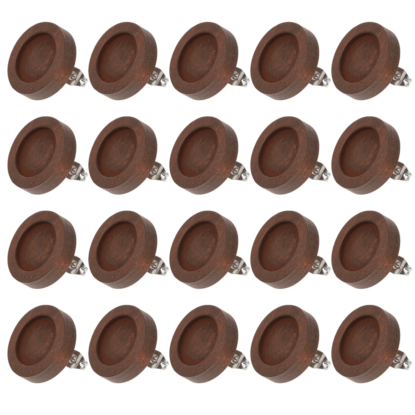 

30Pcs Ear Stud Base Setting Blanks Wood Earring Base DIY Accessories Jewelry Making Tray Earring Bezel Setting