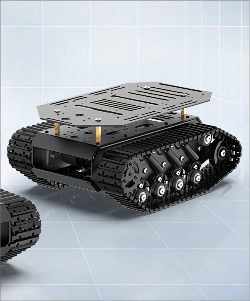 10KG Load Strong Shock Absorption Tank Chassis with Motor Suspension All Metal Tank Robot Kit Coding Motor Intelligent Robot Car