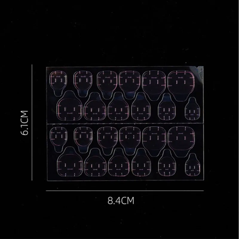 240 pces ultra-fino rosa geléia dupla face adesivo unhas falsas transparente fita ultra fina para fácil aplicação