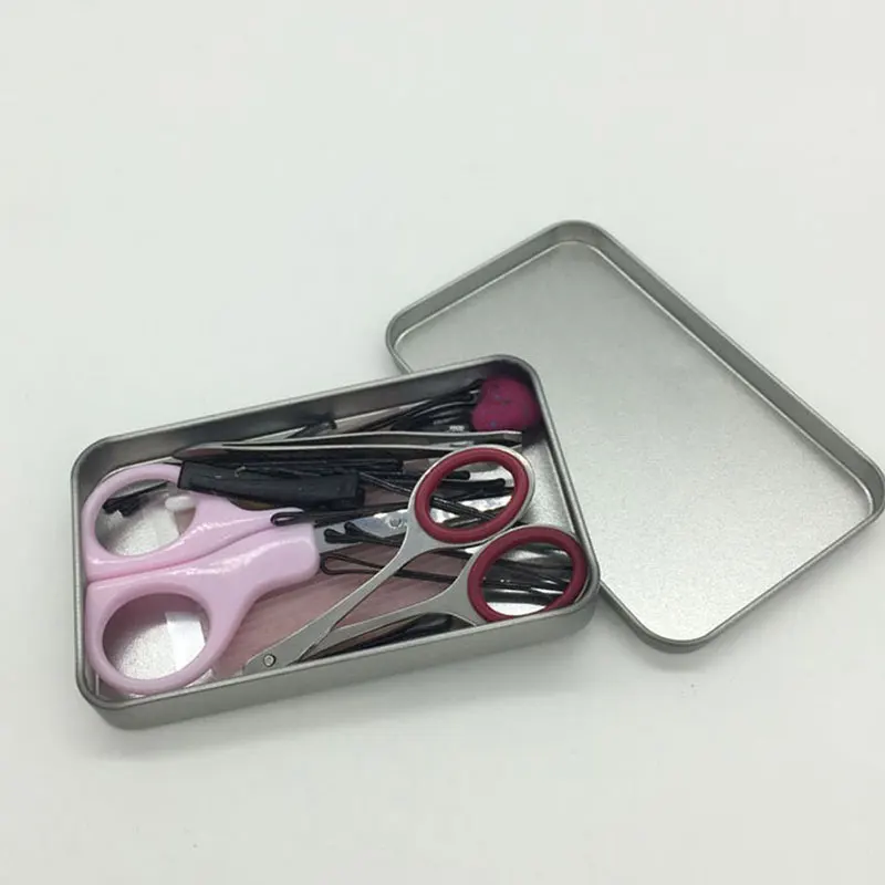 

HMA9-1PC Mini Iron Box Slide Cover Storage Box Wedding Portable Tin Boxes Container