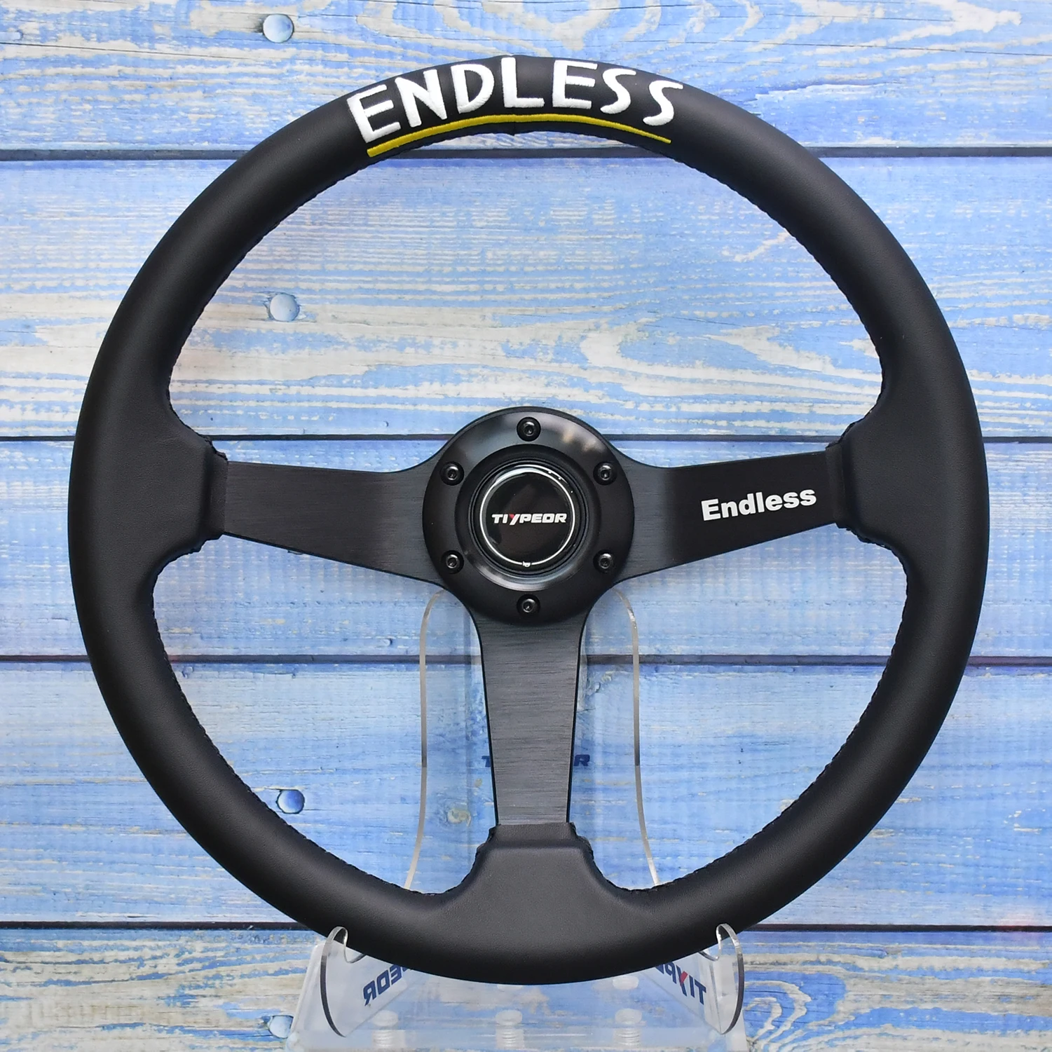 

Tiypeor Universal 14 inch 350mm Genuine leather Car Racing Steering wheels Drifting Sport Auto Steering Wheel with Accessories ﻿