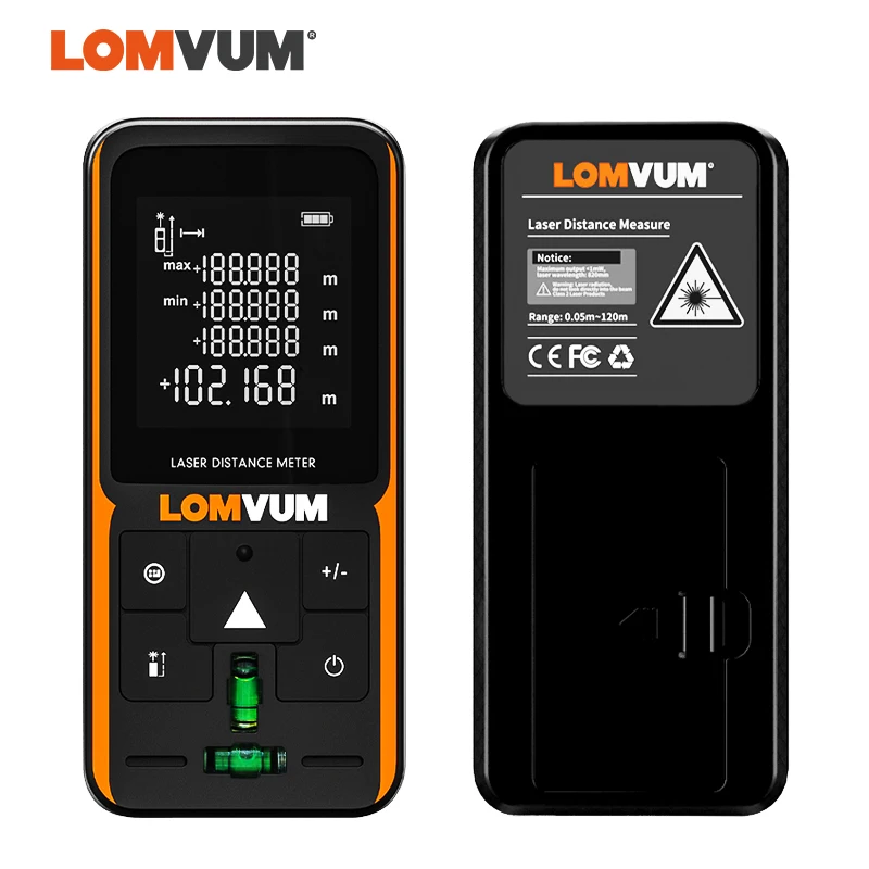 LOMVUM 50m 120m Trena Measure Tape Laser Ruler Rangefinders Digital Distance Meter Measurer Range Finder Lazer Metreler