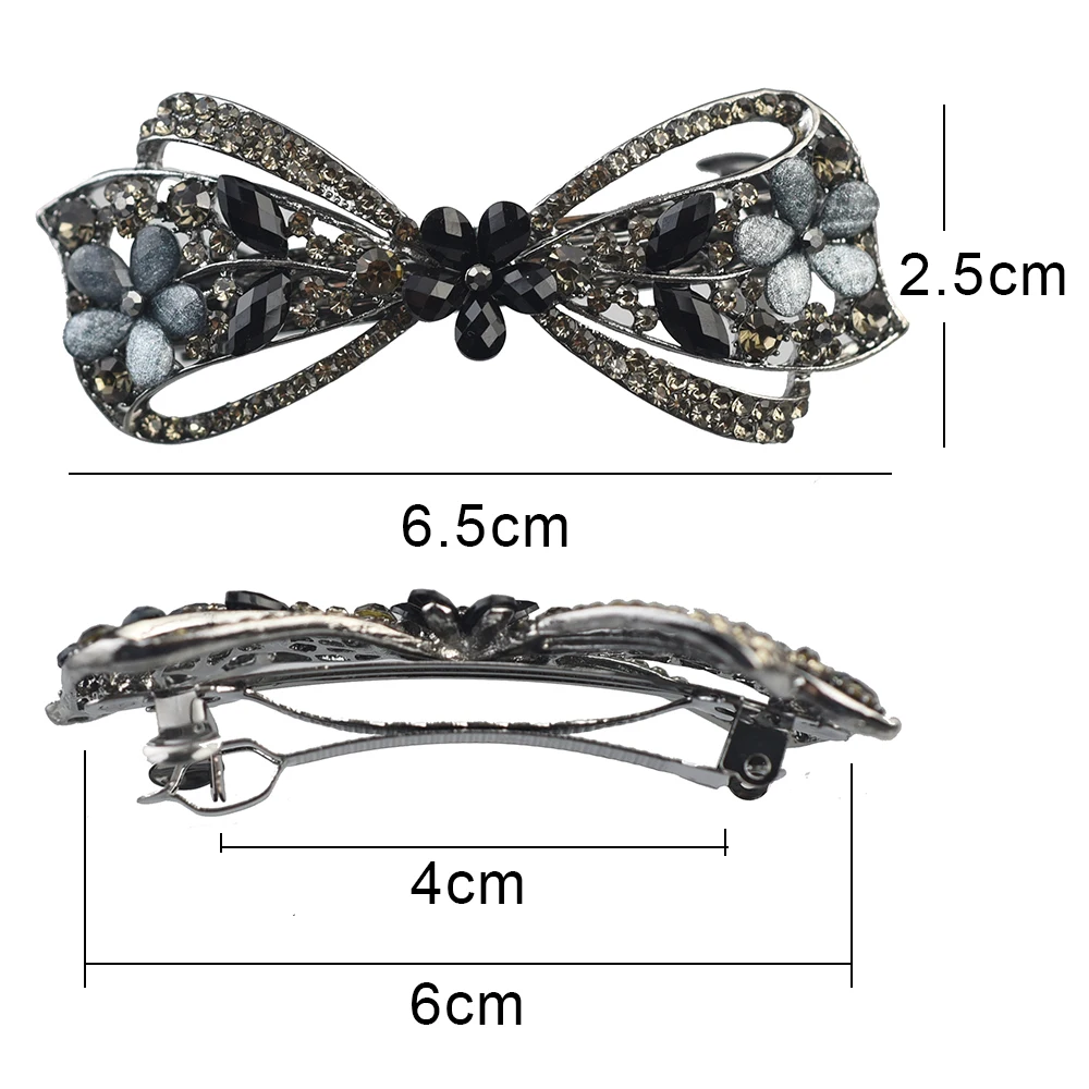 Women Headwear Girls Hairwear Small Size Rhinestone Hair Clip Fashion Hair Barrette Flower Hair Accessories For Women