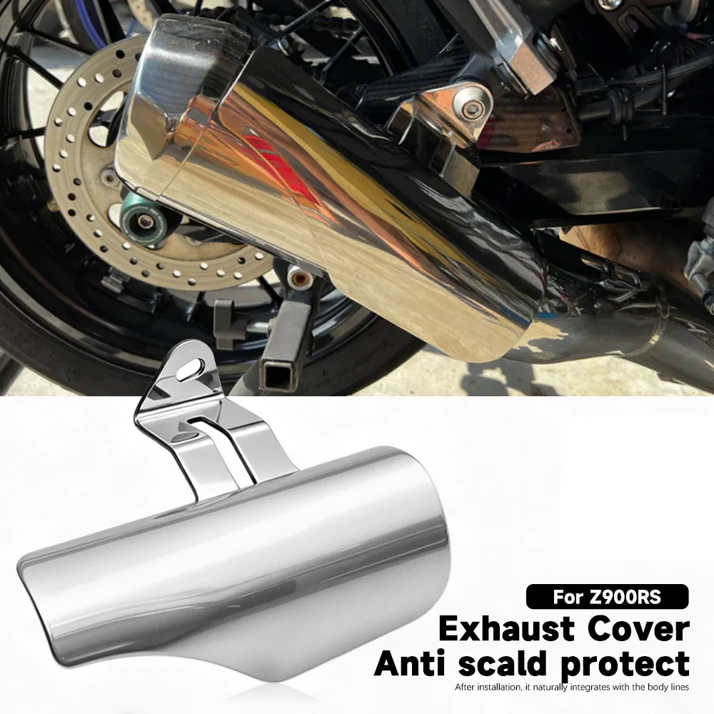 

Accessories FOR Kawasaki Z900RS 2018-2023 Z900RS 2024-2025 Coffee Shop Stainless Steel Exhaust Insulation protective case