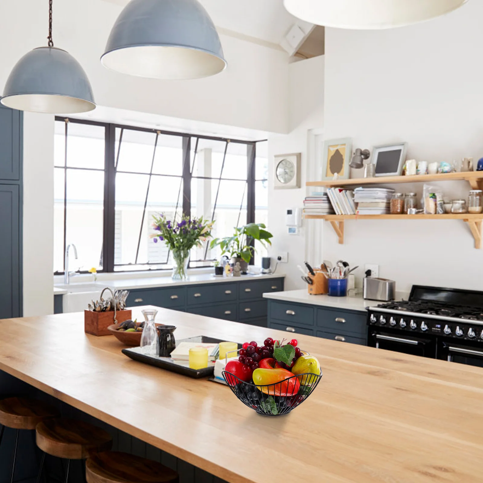 

1Pcs Nordic Style Iron Storage Basket Home Desktop Organizer Document Holder Large Capacity Sundry Container