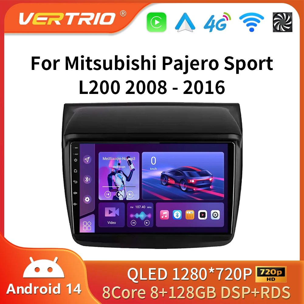 Android 16 For Mitsubishi Pajero Sport 2 2008 - 2016 L200 Triton 2006 - 2014 Carplay Car Radio Multimedia Video Player Stereo BT