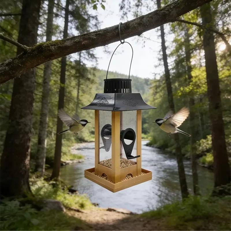 Wholesale Waterproof Hanging Bird Feeder Outdoor Garden Wild Bird Food Distributor Large Capacity with Hanging Cable