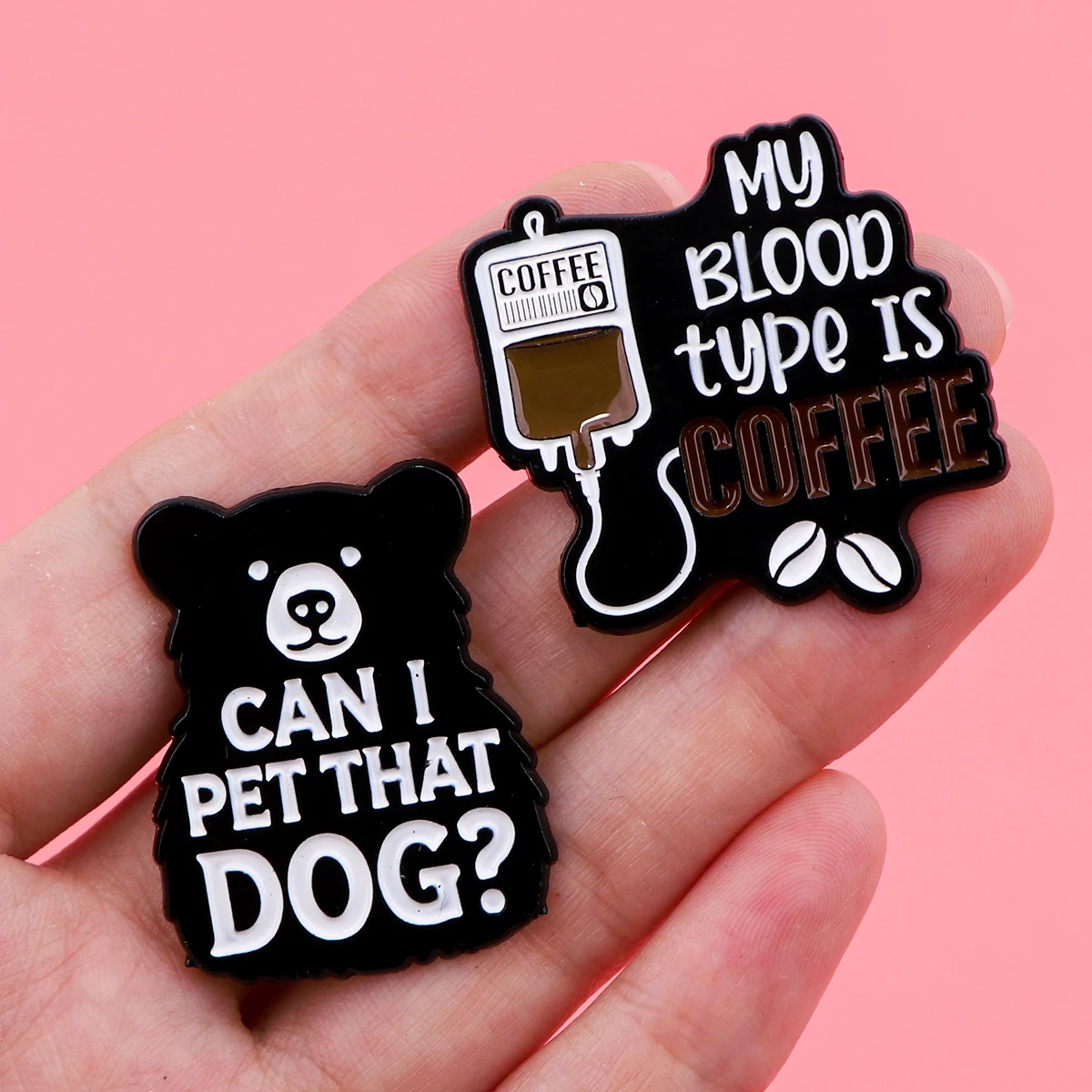 Funny Quotes Enamel Pin Coffee Brooch Pines Bear Lapel Pins Badge on Backpack Clothing Accessories Halloween Jewelry Gifts