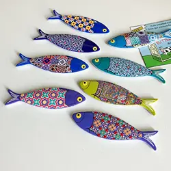 1PC Bohemian Style New Fridge Magnets Fish Colorful Embossed Flower Pattern Kitchen Fridge Magnets Home Decorations Souvenir