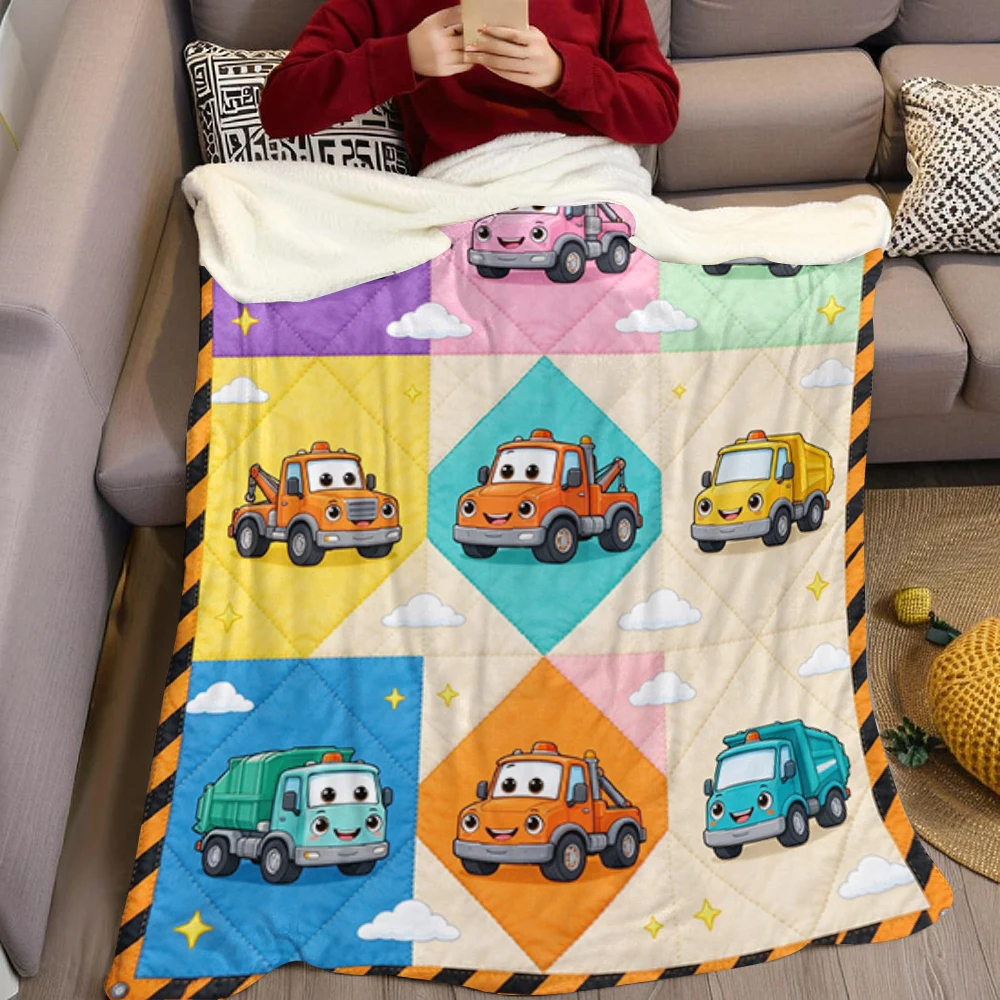 Mixer Tow Ambulance Flannel Blanket Perfect for Sofa Office Bed Travel Sleep Read Relax Camping Four Season Use
