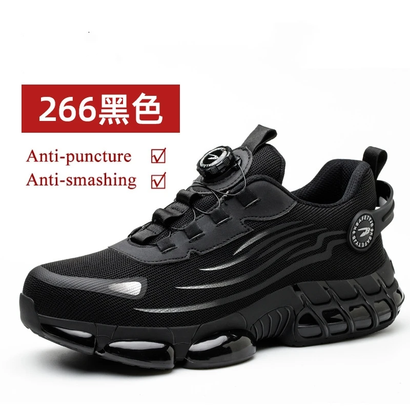 Men\'s Lightweight Safety Shoes Work Shoes Anti-smashing Steel Head European Standard Anti-smashing Anti-puncture Sneakers