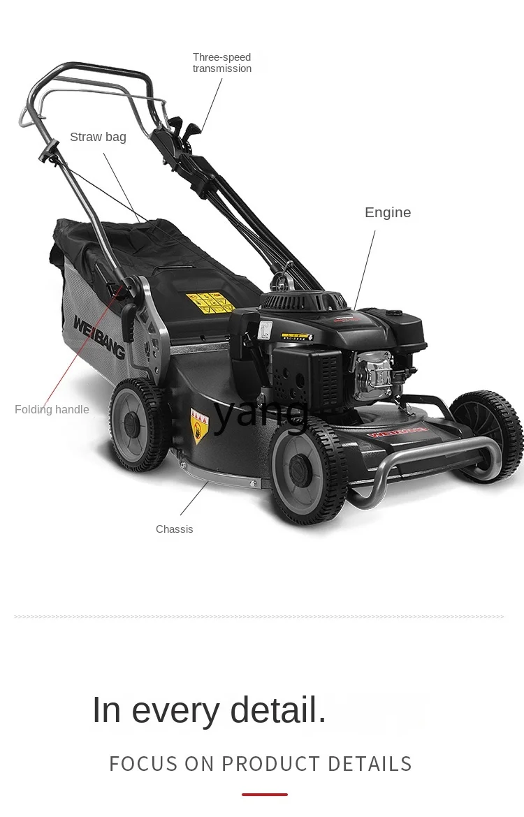LTT Self-propelled 21-inch lawn mower Garden lawn mower