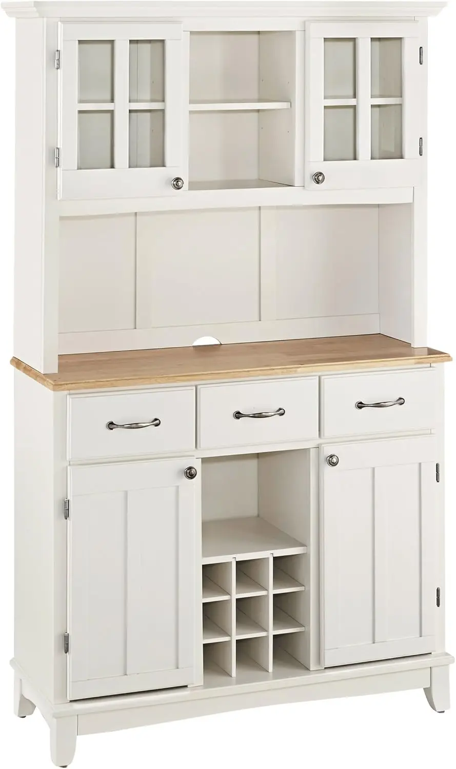 sideboards-buffets-credenzas, Server with Hutch, Off White