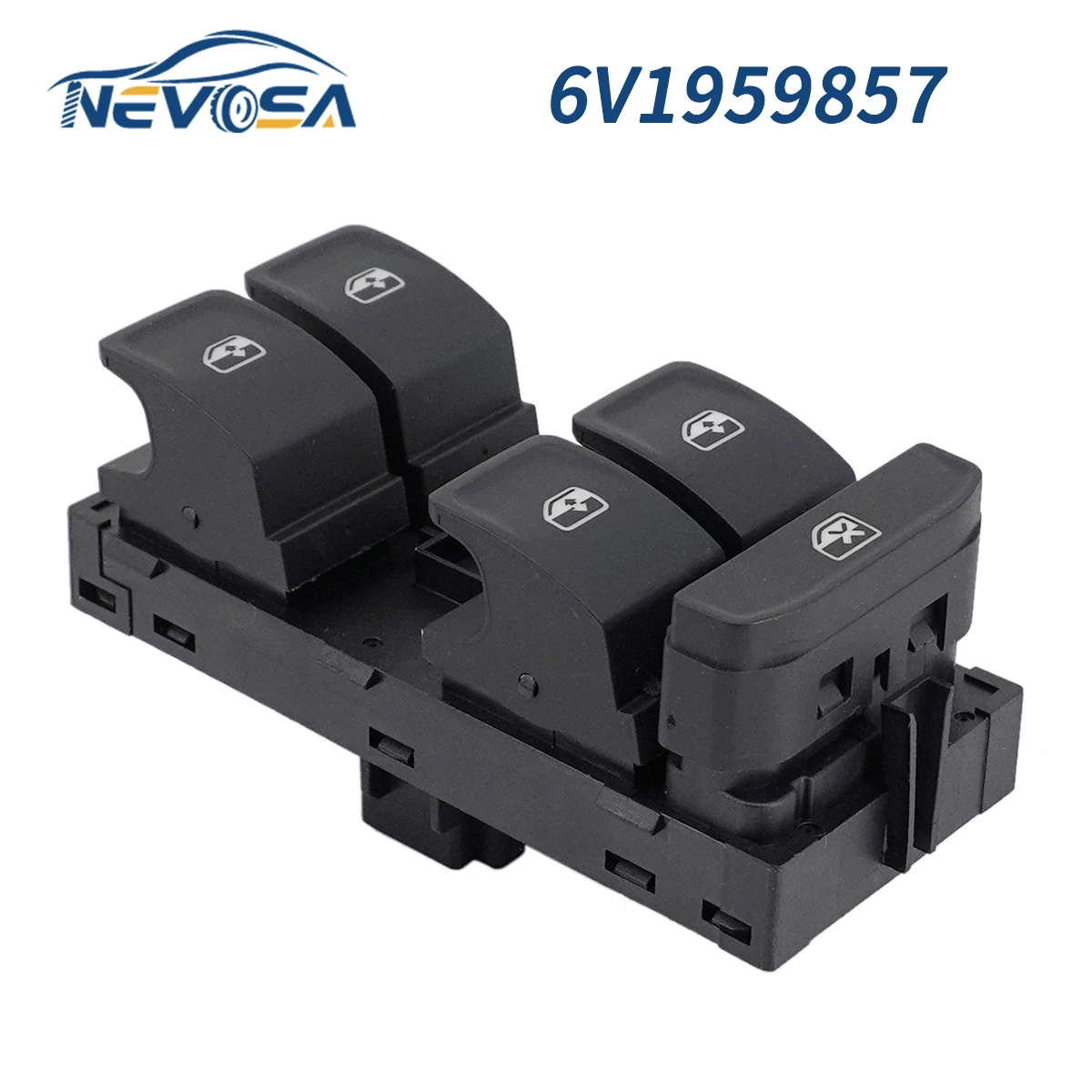 NEVOSA 6V1959857 For Skoda Fabia Rapid 2013 2015 Driver Power Window Regulator Control Switch 12 Pins 5JA959855 6V1959857A